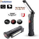 Axya COB LED Work Light: Collapsible 5 Modes, Waterproof, USB, Magnetic, Auto Repair Lamp