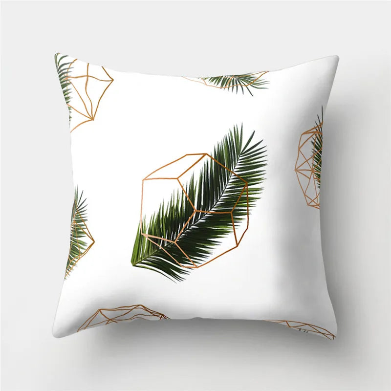 Axyaa Tropical Plants & Hibiscus Flower Pillow Cover Collection