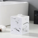 Axya Marbled Ceramic Swab Holder Salt Shaker Jewelry Box Decoration