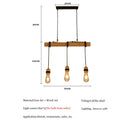 Axyaa Solid Wood Pendant Lamp Chandelier for Living Room and Dining Room