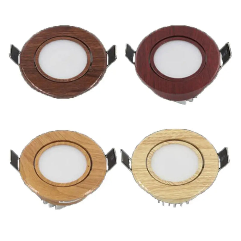 Axyaa Modern Wood 5W LED Recessed Ceiling Light for Living Room, Bedroom, Bathroom