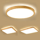 Axyaa Modern Nordic Solid Wood LED Ceiling Light for Master Bedroom, Ultra-thin Narrow Let Room Lamp