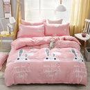 Axyaa Strawberry Pink Bedding Set: Queen & King Size Luxury Duvet Cover Set & Sheets