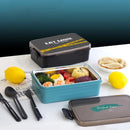 Axyaa Stainless Steel Liner Lunch Box with Free Cutlery and Letter Pattern