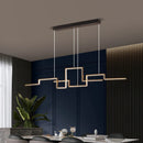 Axyaa Nordic Geometry Black LED Chandelier for Living & Dining Room - Bar Drop Light Fixtures