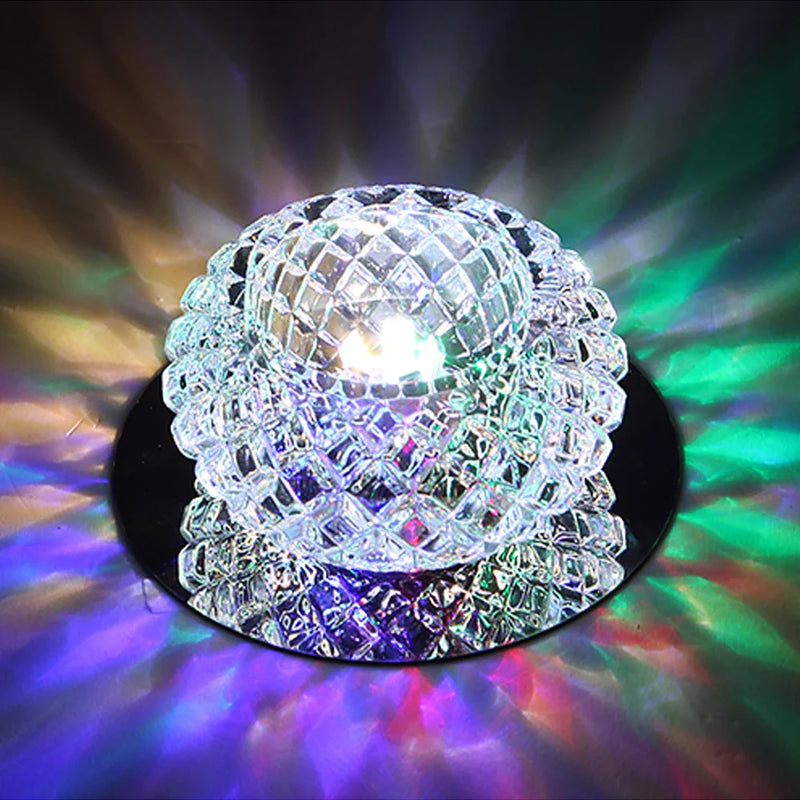 Axyaa Crystal LED Ceiling Chandelier for Modern Lighting Fixtures in Corridor, Balcony, Porch