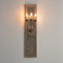 Axyaa Retro Wooden Glass Wall Sconce for Villa Hotel Decor Mirror Loft