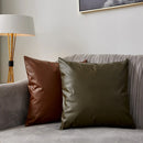 Axyaa Faux Leather Cushion Cover 45x45cm for Home Decor - Throw Pillows and Sofa Accent