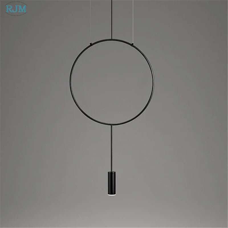 Axyaa Postmodern Metal Circular Pendant Light for Restaurant, Bedroom, and Bar Lighting