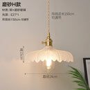 Axyaa Nordic Style Copper Pendant Light with Glass Shade - Modern Hanging Lamp