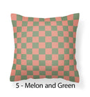Axyaa Checkerboard Velvet Cushion Covers - 18x18 Nordic Decorative Pillows for Home Decor