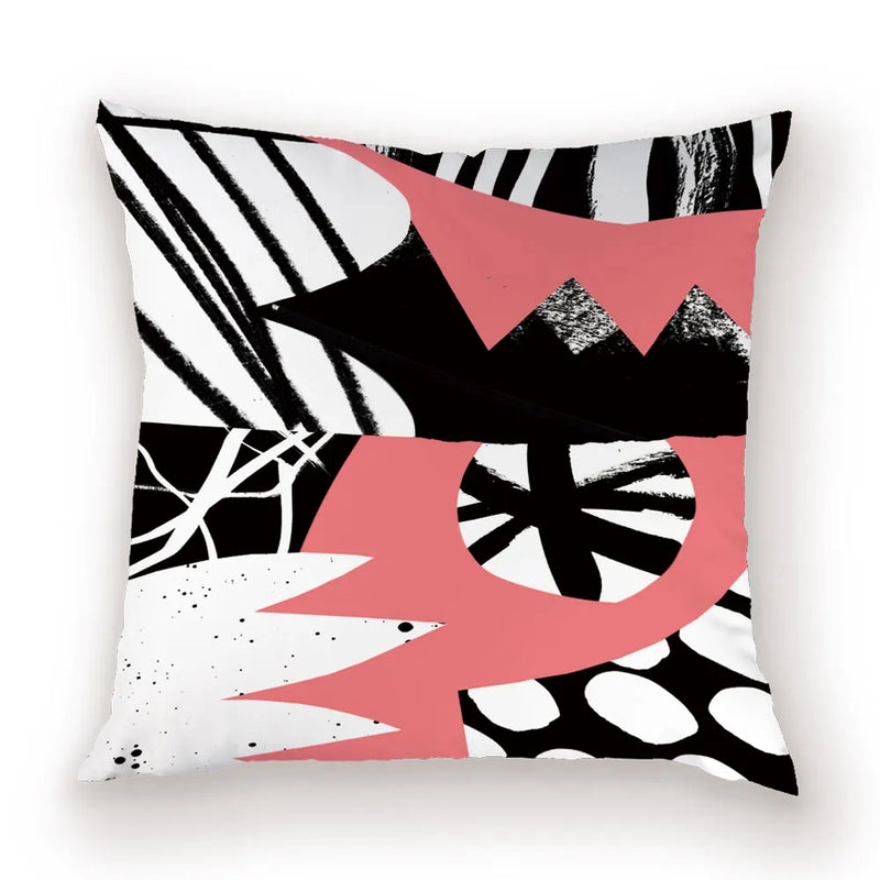 Axyaa Abstract Splice Pattern Pillow Case Bohemian Cushion Cover