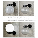 Axyaa Wall Lantern with Acrylic Globe Shade for Entryway & Patio