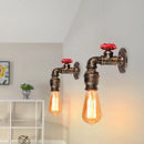 Axyaa Industrial Water Pipe Wall Light – Vintage Retro Loft Bar Cafe Sconce Lighting