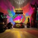 Axyaa Turkish Mosaic Aroma Table Lamp Vintage Art Deco Glass Bed Light