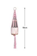 Boho Macrame Plant Hanger Tapestry | Extra Long Net Pocket for Indoor Plants by Axyaa