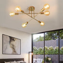 Axyaa Iron Industrial Ceiling LED Lights. Minimalist Home Decoration for Living Room and Dining Room.