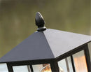 Axyaa Outdoor E27 Pole Light Pillar Lantern with Clear Glass Shade