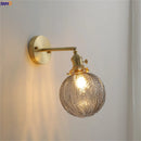 Axyaa Copper Wall Lamp Gray Glass Ball LED Stair Light Nordic Modern Design