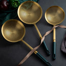 Axyaa Gold Colander Strainer Spoon - Kitchen Cooking Tool