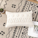 Axyaa Ivory Loop Tufted Cotton Cushion Cover for Home Decor