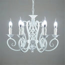 Axyaa Wrought Iron Chandelier E14 Candle Light Vintage Hanging Lamp