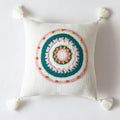Axyaa Floral Cushion Cover 45x45cm Pink Cream Yellow Green Tassels Home Decor Pillow Case