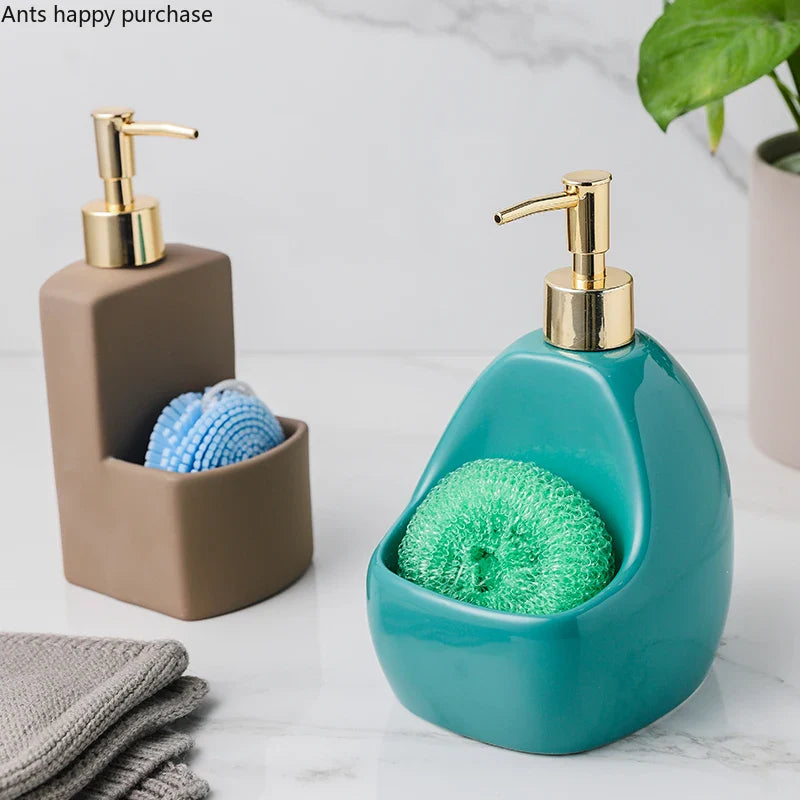 Axya Ceramic Soap Dispenser & Lotion Bottle Set for Home Bathroom Essentials