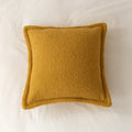 Axyaa Fleece Cushion Cover Set in Warm Neutral Tones