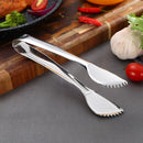 Axyaa Stainless Steel BBQ Food Tongs with Toothed Grip