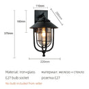 Axyaa Glass Wall Lamp for Outdoor Garden Porch Courtyard Stairway - Waterproof LED Light