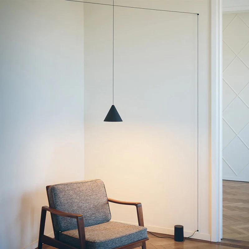 Axya Geometric Pendant Light: Modern LED Hanging Lamp for Living Room & Bedside.