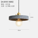 Axyaa Industrial Edison Pendant Lights for Bedroom Dinning Room Cafe - Cement Finish