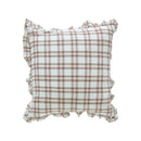 Axyaa Fringed Coffee Black Yellow Green Cotton Cushion Cover 45x45cm Home Decor