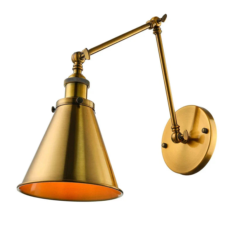 Nordic Gold Wall Lamp Axyaa Retro Industrial Home Decor Restaurant Light