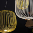 Axyaa Spokes Pendant Lamp: Modern Bird Cage LED Light for Kitchen, Dining Room & Home Decor