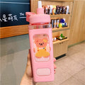 Axyaa Kawaii Shaker Water Bottle with Straw Sticker  ]];