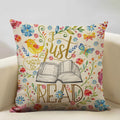Axyaa Life Beautiful Words Linen Cushion Cover 45x45cm Luxe Bedroom Decor