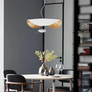 Axyaa Lederam Manta Pendant Lamp: Industrial Retro Design, White/Black