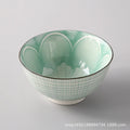 Axyaa Wind Ceramic Salad Bowl Set - Stylish Threaded Rice Bowls for Home