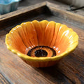 Axyaa Embossed Flower Ceramic Bowl Set for Stylish Dining Experience