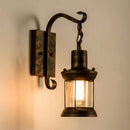 Axya Retro Metal Wall Light with Glass Shade - Industrial Style Lighting