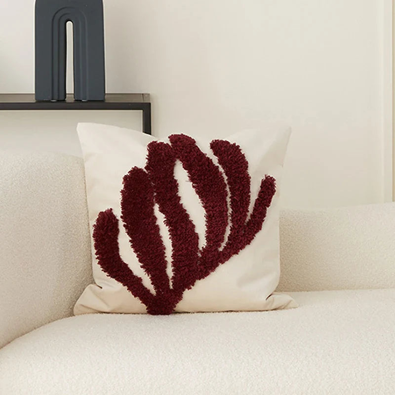 Axyaa Velvet Abstract Art Cushion Cover for Sofa, Chair, Bed - 45x45cm