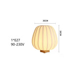 Axyaa Wooden LED Desk Lamp with Fabric Shade for Home Decoration