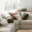 Axyaa Plush Cushion Cover for Home Decor - Soft Sofa Pillow Cover - Nordic Style