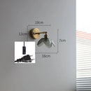 Axyaa Gray Glass LED Bathroom Mirror Light Copper Nordic Wall Sconce