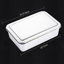 Axyaa Stainless Steel Serving Tray with Lid, Rectangle Buffet Organizer & Food Storage