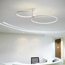 Axyaa Scandinavian Design LED Round Ceiling Lamp White Black Gold Aluminum Sconce