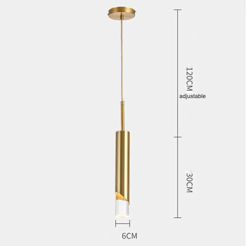 Axyaa Nordic Minimalist LED Pendant Lamps Acrylic Chandelier for Home and Office Lighting