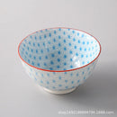 Axyaa Wind Ceramic Salad Bowl Set - Stylish Threaded Rice Bowls for Home